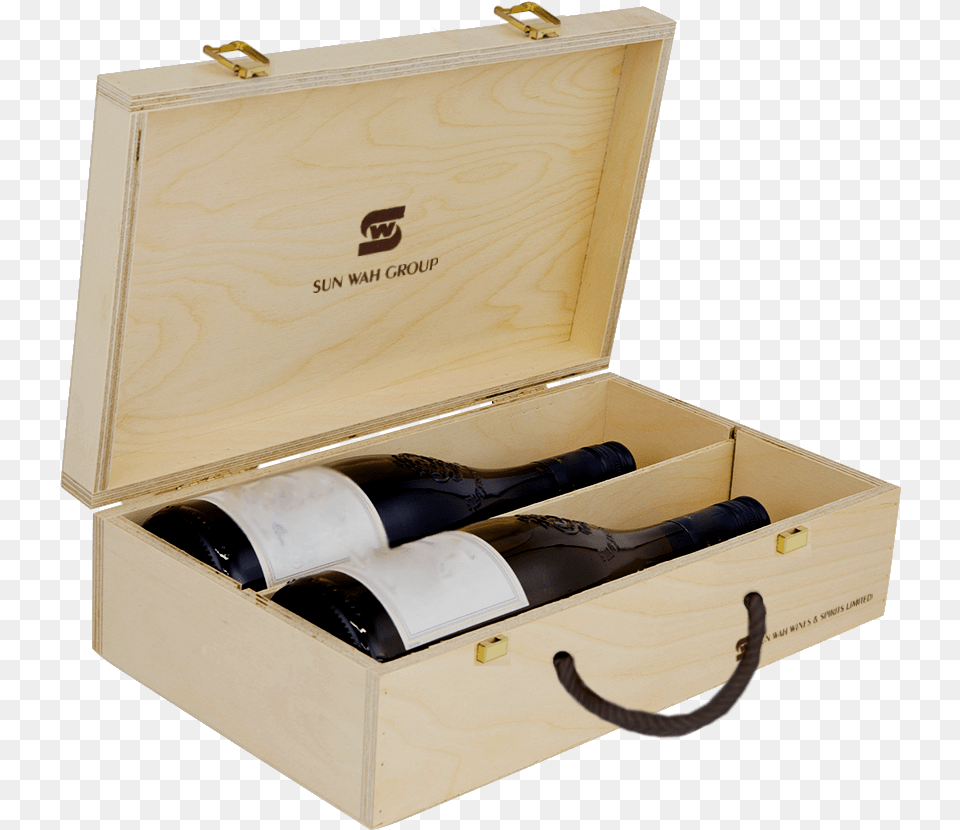 Wooden Wine Box 2 Bottle, Alcohol, Liquor, Wine Bottle, Beverage Png