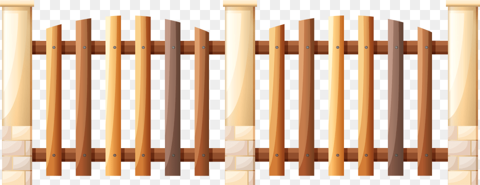 Wooden Yard Fence Clipart Gate And Fence Clipart, Picket Free Transparent Png
