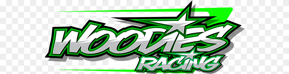 Woodies Racing Text Racing, Green, Logo, Dynamite, Weapon Free Png Download