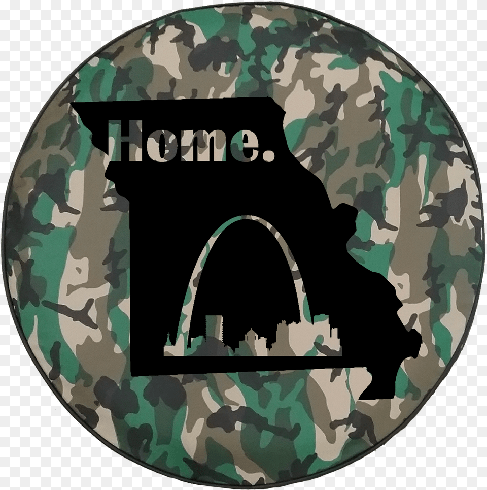 Woodland Classic Camo Missouri St Louis Arch Home State Camo Punisher Skull, Military, Military Uniform, Camouflage, Plate Png Image