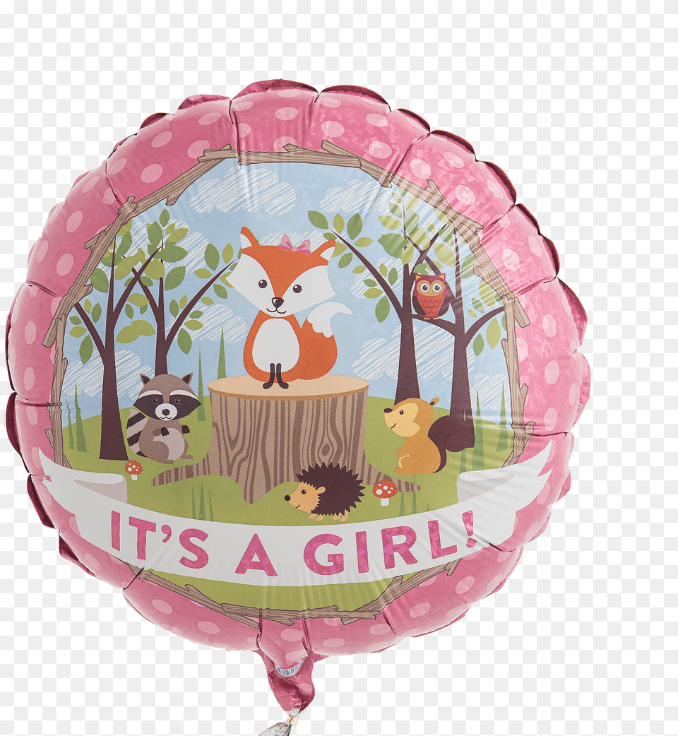 Woodland Critters Baby Girl Its A Boy Woodland Creatures, Balloon, Plant, Tree, Cream Png