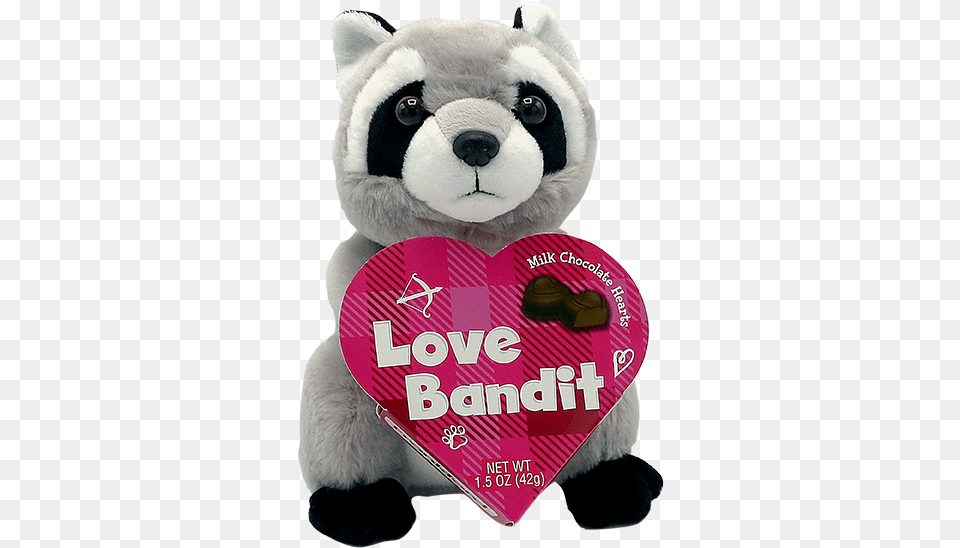 Woodland Plush Raccoon With Chocolate Heart Box Frankford Racoon, Teddy Bear, Toy Png