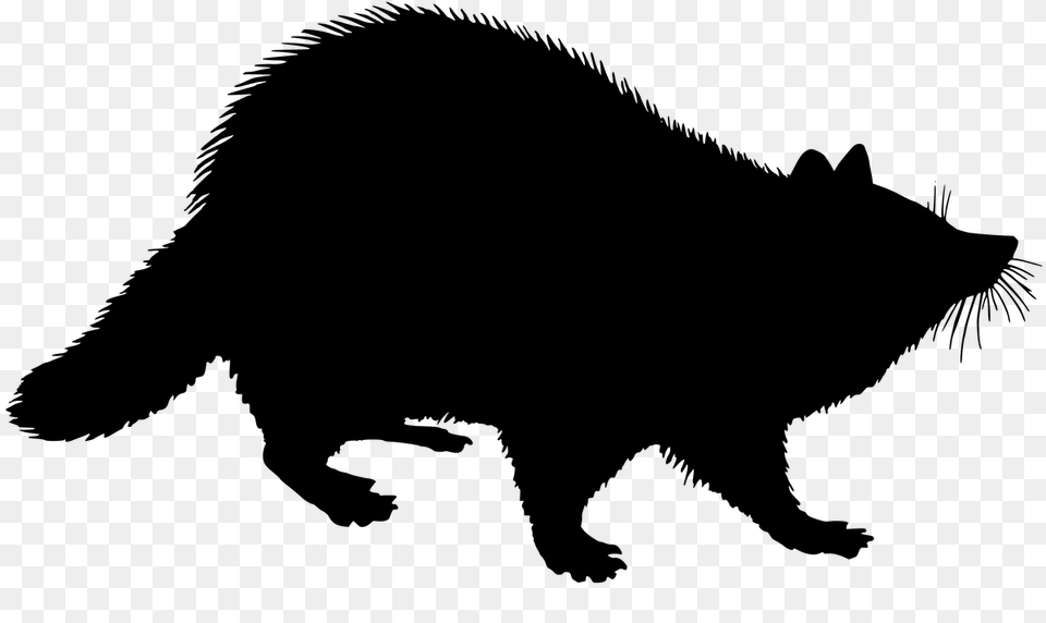 Woodland Raccoon Clip Art Wooden Thing, Silhouette, Animal, Bear, Mammal Free Png Download