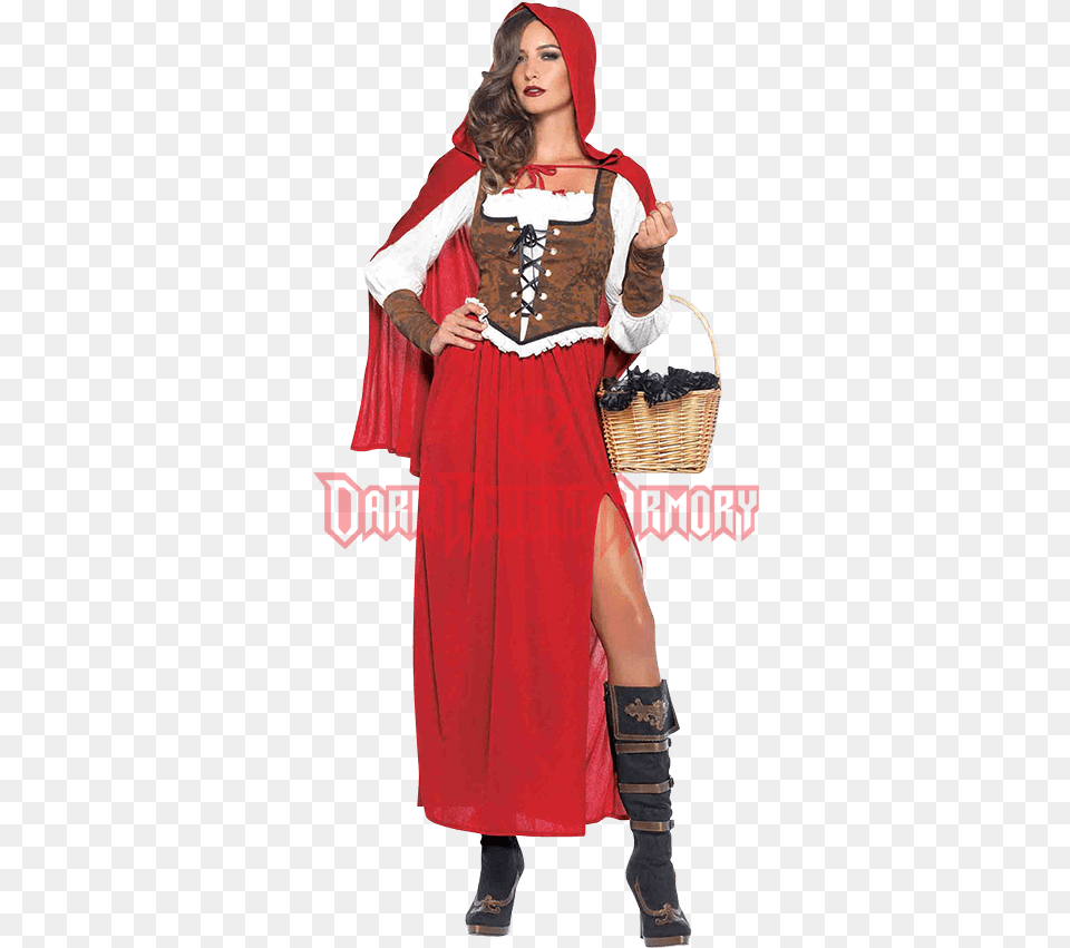Woodland Red Riding Hood Costume Wolf And Red Riding Hood Costume, Clothing, Fashion, Person, Adult Free Png Download