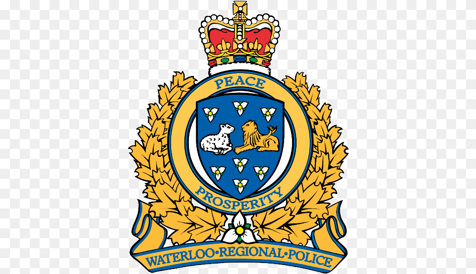 Woodstock Woman Airlifted After Crash In Wilmot Township Waterloo Regional Police Service Logo, Badge, Symbol, Emblem Png