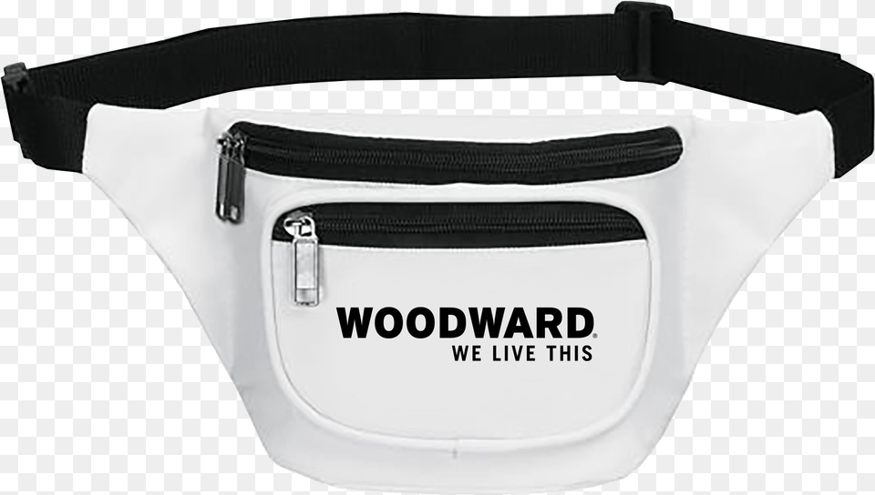 Woodward Line Logo White Fanny Pack Fanny Pack, Accessories, Bag, Handbag, Goggles Png Image