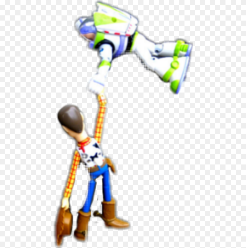 Woody Buzz Hanging Toystory Woody And Buzz Hanging, Robot, Baby, Person, Ball Free Png Download