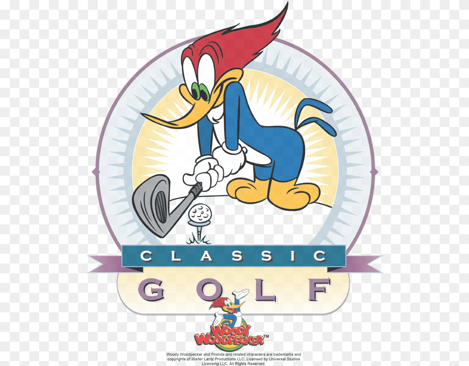 Woody Woodpecker Playing Golf Free Png Download