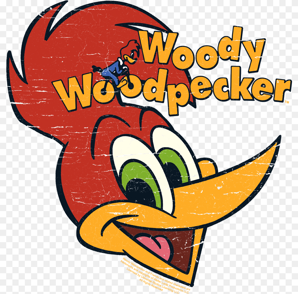 Woody Woodpecker Retro Logo Baby Bodysuit Woody Woodpecker Logo, Advertisement, Poster, Book, Comics Png Image