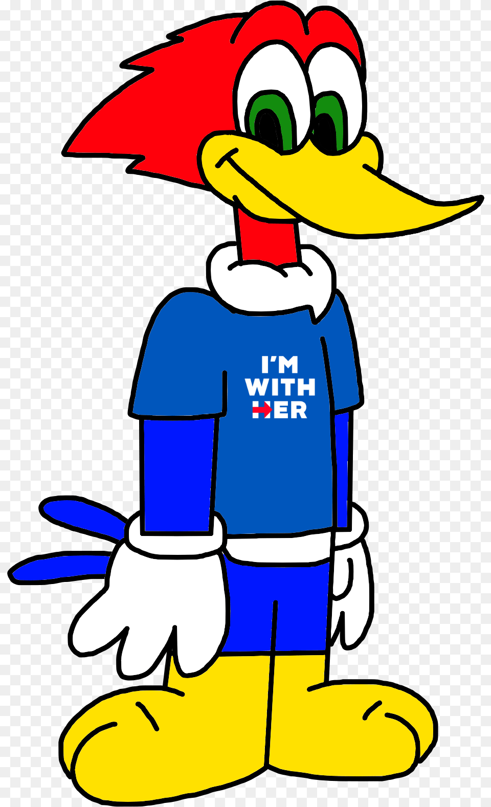 Woody Woodpecker Supports Hillary Clinton By Marcospower1996 Dadrvzw, Cartoon, Cleaning, Person Free Png