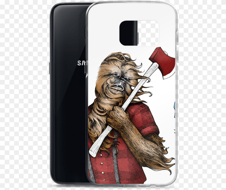 Wookiejackcolor Mockup Case With Phone Default Samsung Mobile Phone, Adult, Person, Woman, Female Free Png Download