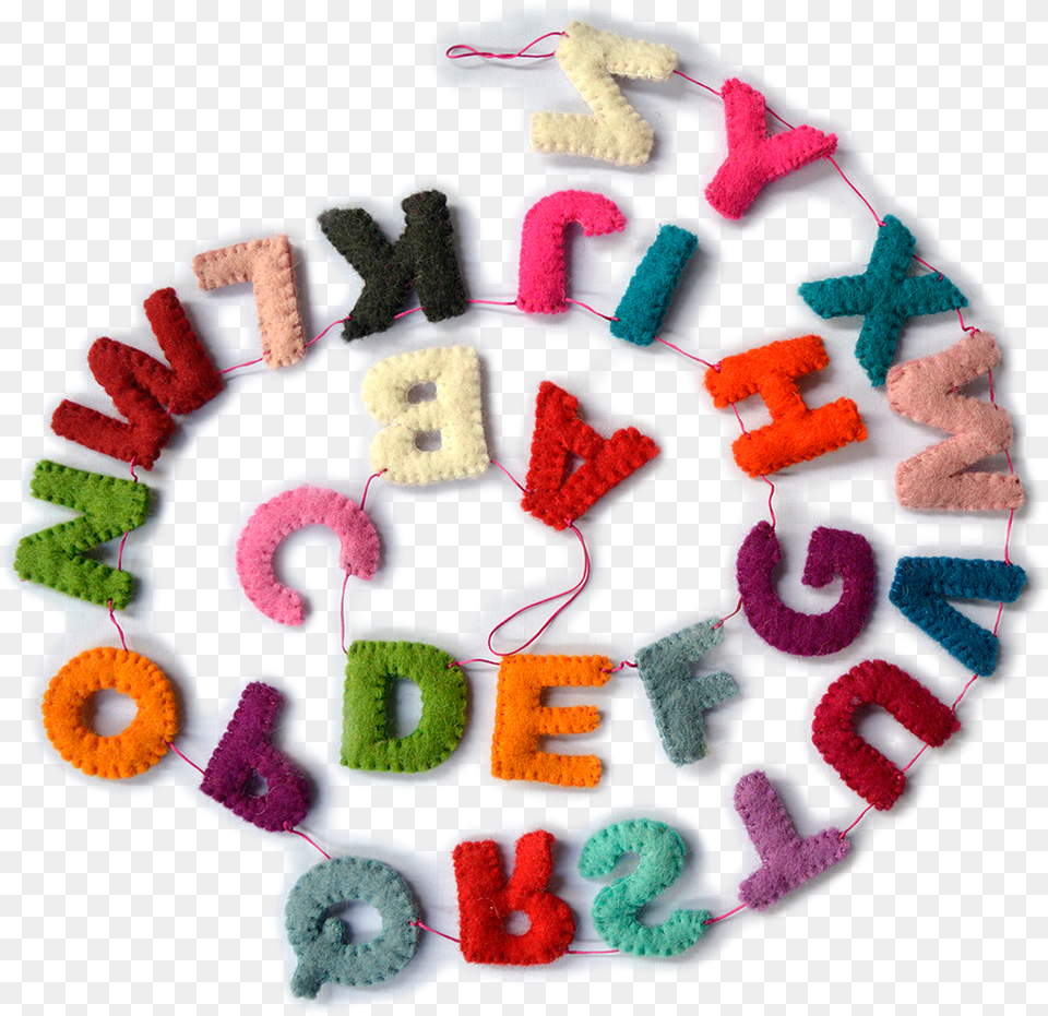 Woolen Felt Alphabet Garlands Craft, Food, Sweets, Text Free Transparent Png