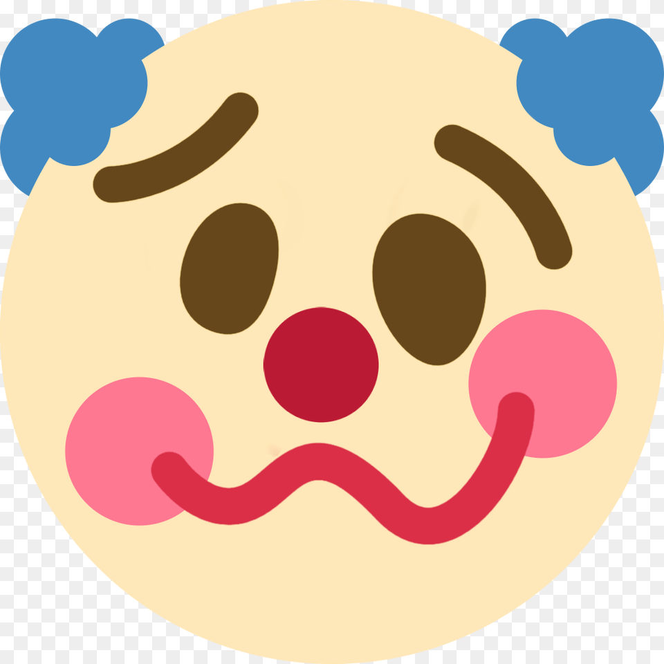 Woozy Clown Discord Emoji Pensive Clown, Food, Sweets Free Png Download
