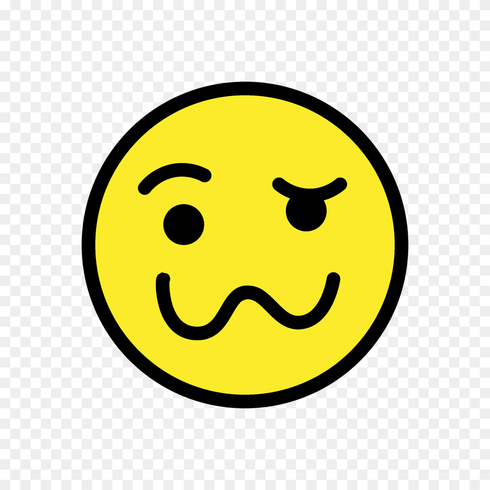 Woozy Face Emoji Clipart, Logo, Symbol, Head, Person Free Transparent Png