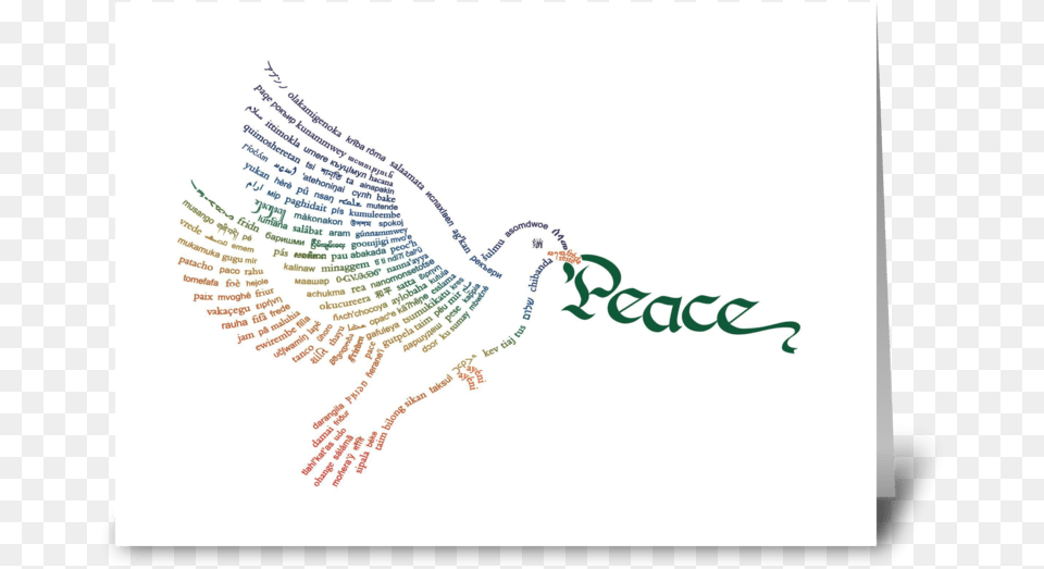 Wor D Peace Dove Greeting Card Illustration, Animal, Bird, Waterfowl, Text Png
