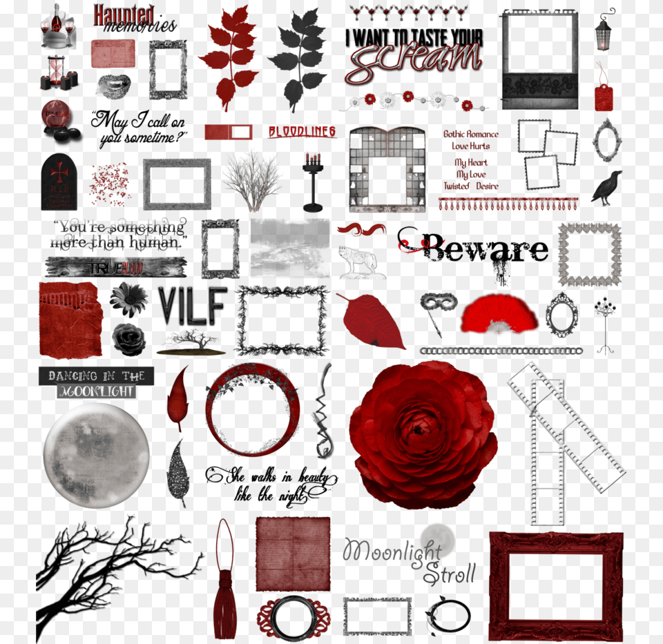 Word Art Red Flower, Collage, Plant, Rose Free Png
