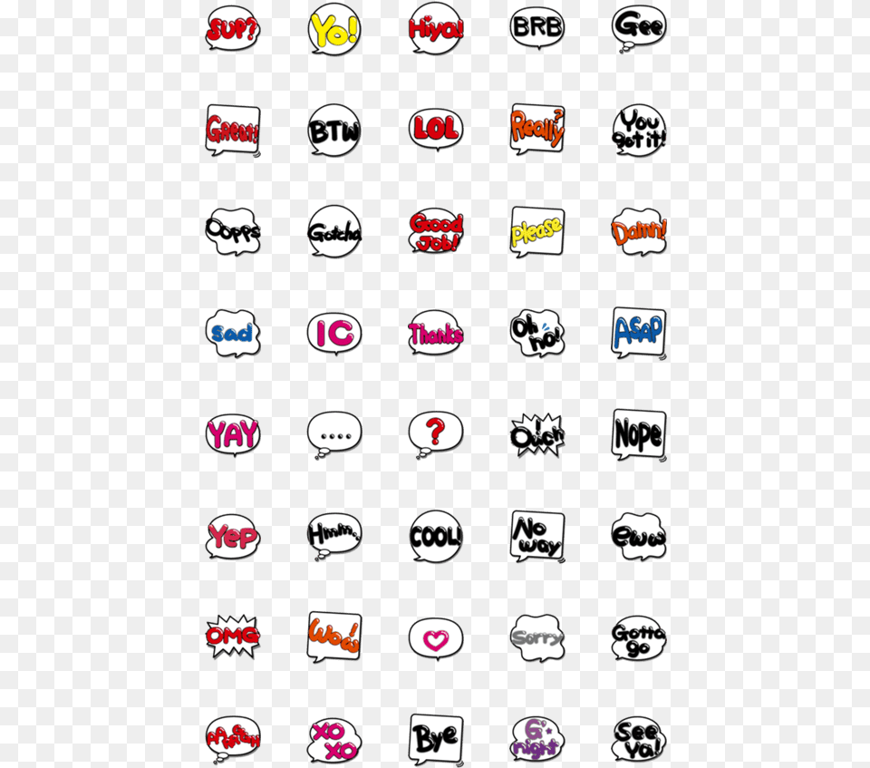 Word Balloons, Sticker, Logo, Electronics, Mobile Phone Png Image