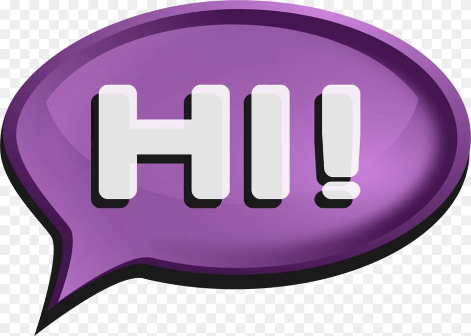Word Clipart Speech Bubble Hi Clip Art, Cap, Clothing, Hat, Purple Free Transparent Png
