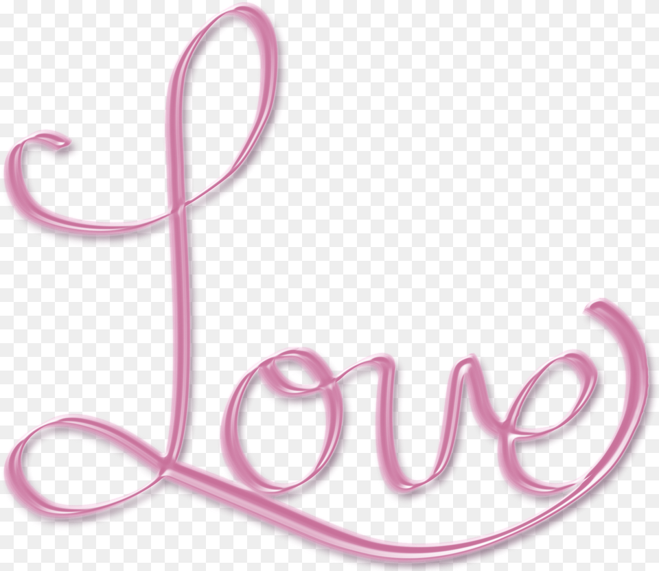 Word Love In Pink Free Transparent Png