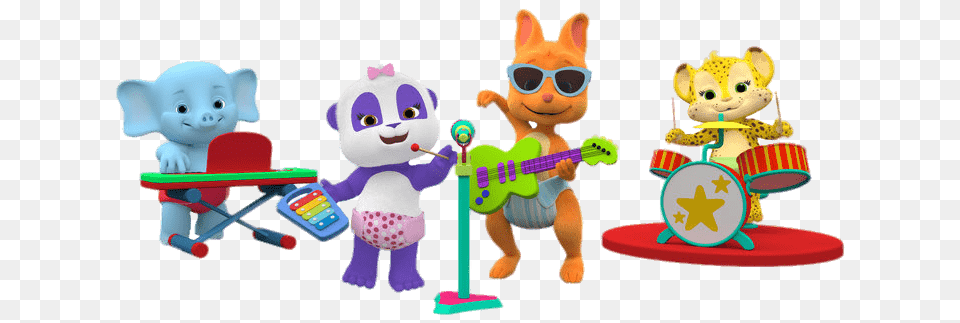 Word Party Characters Making Music, Guitar, Musical Instrument, Baby, Person Free Png Download