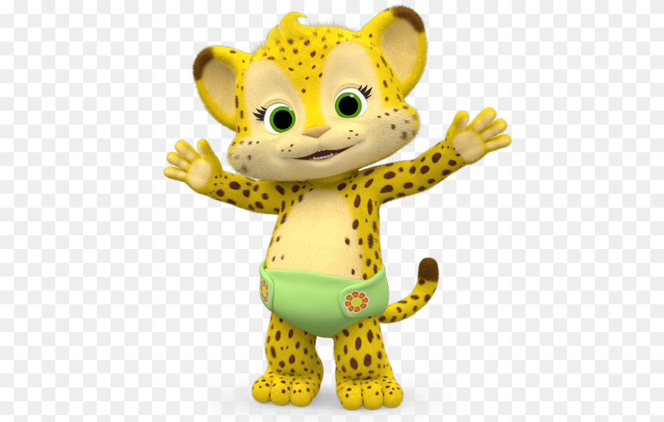 Word Party Franny The Cheetah Paws Up, Plush, Toy, Mascot Png Image