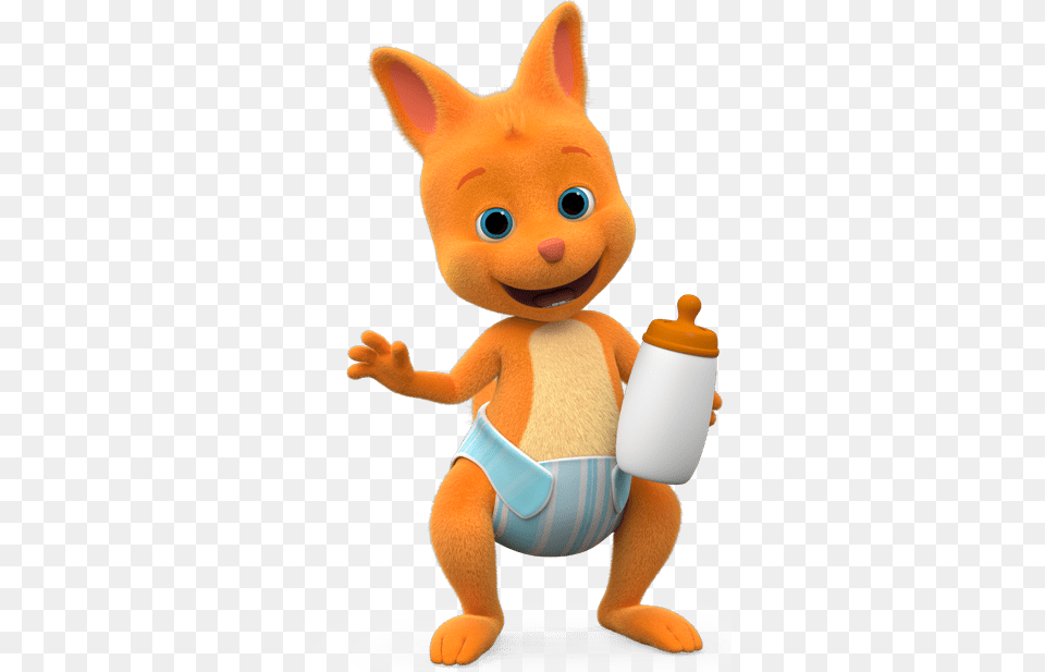 Word Party Kip The Wallaby Holding Milk Bottle, Plush, Toy, Shaker Free Transparent Png