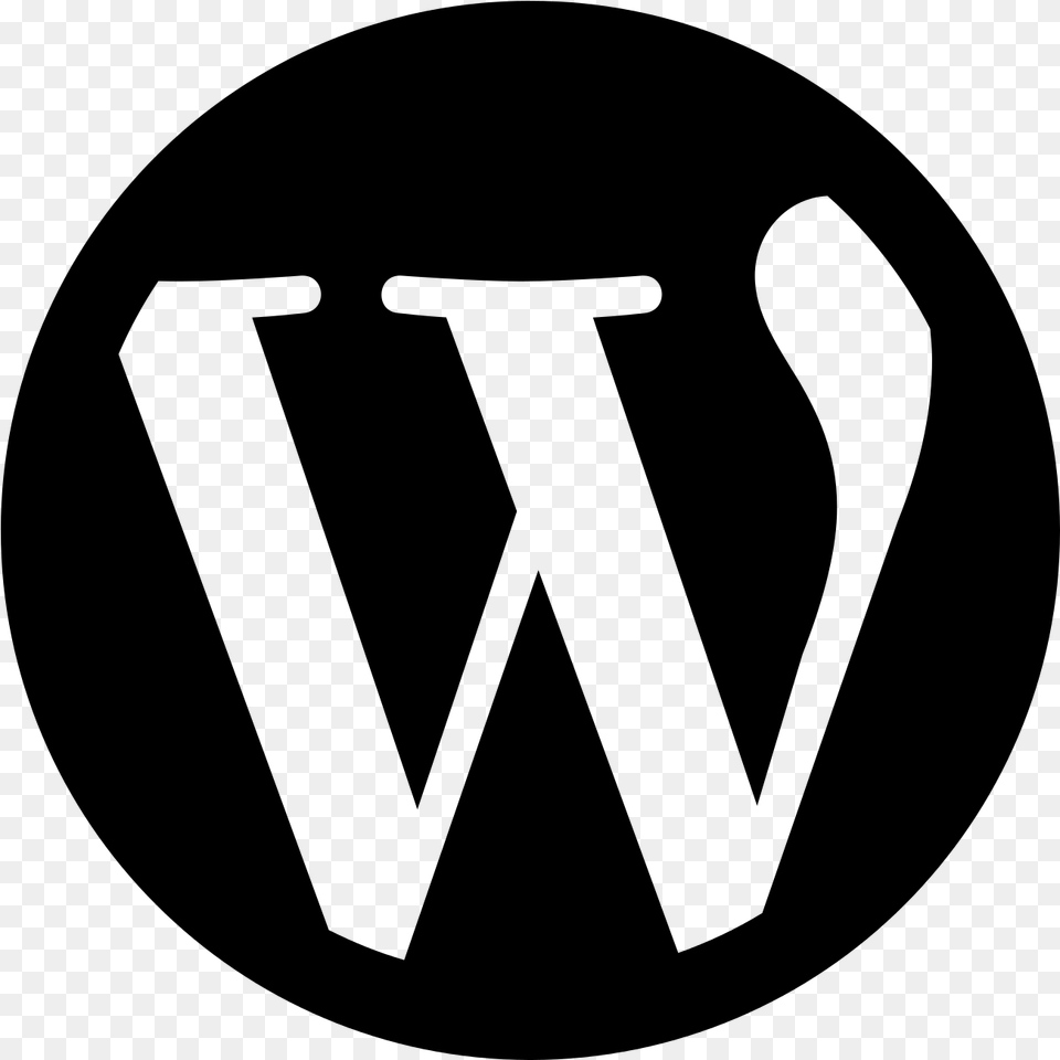 Wordpress Logo Black, Gray Free Png