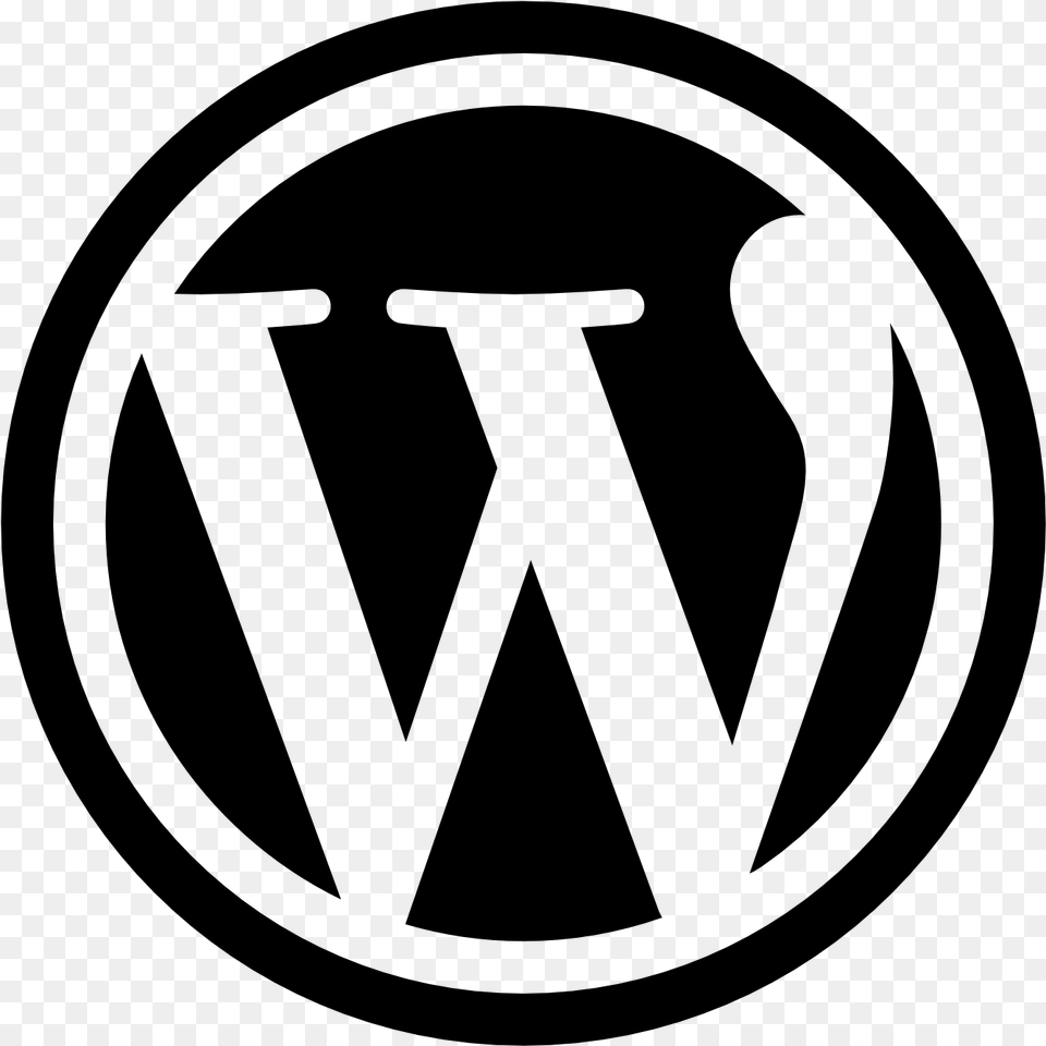 Wordpress Logo Wikipedia Icons, Gray Free Transparent Png