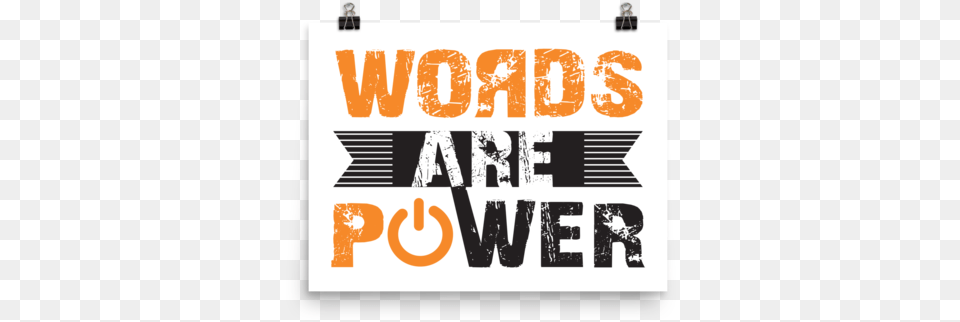 Words Are Power Poster, Advertisement, Text Png Image