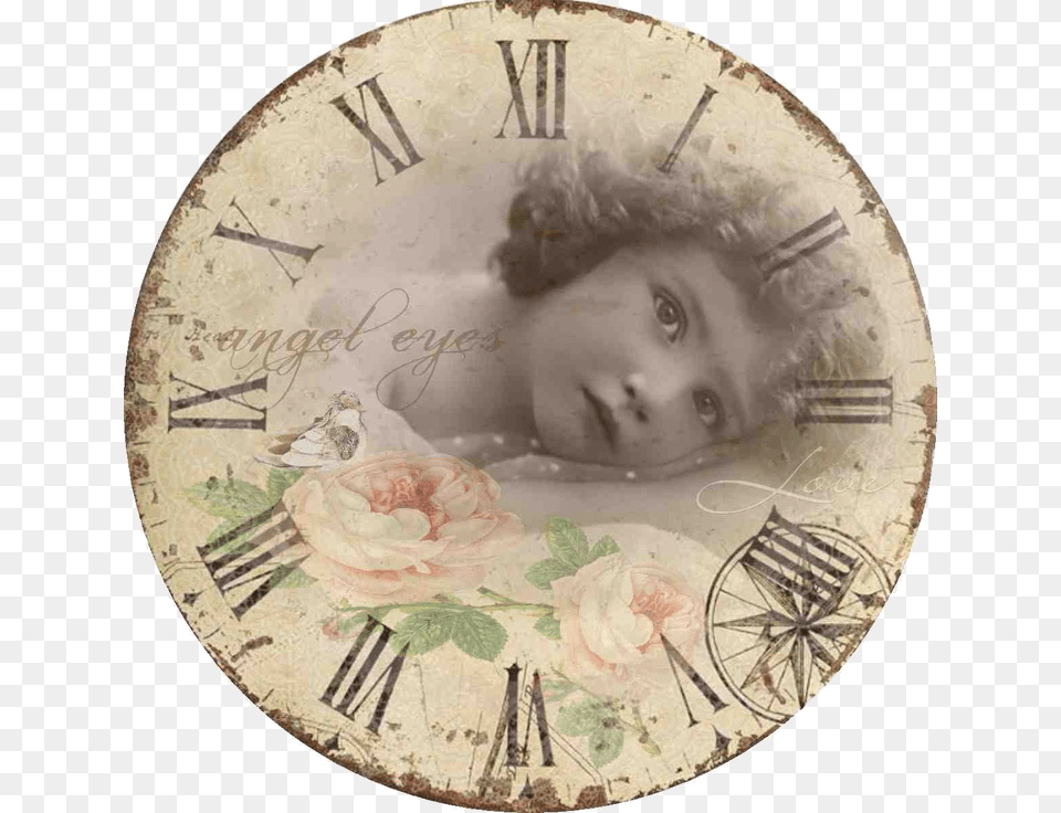 Words To Print Clock Face, Art, Painting, Flower, Head Free Transparent Png