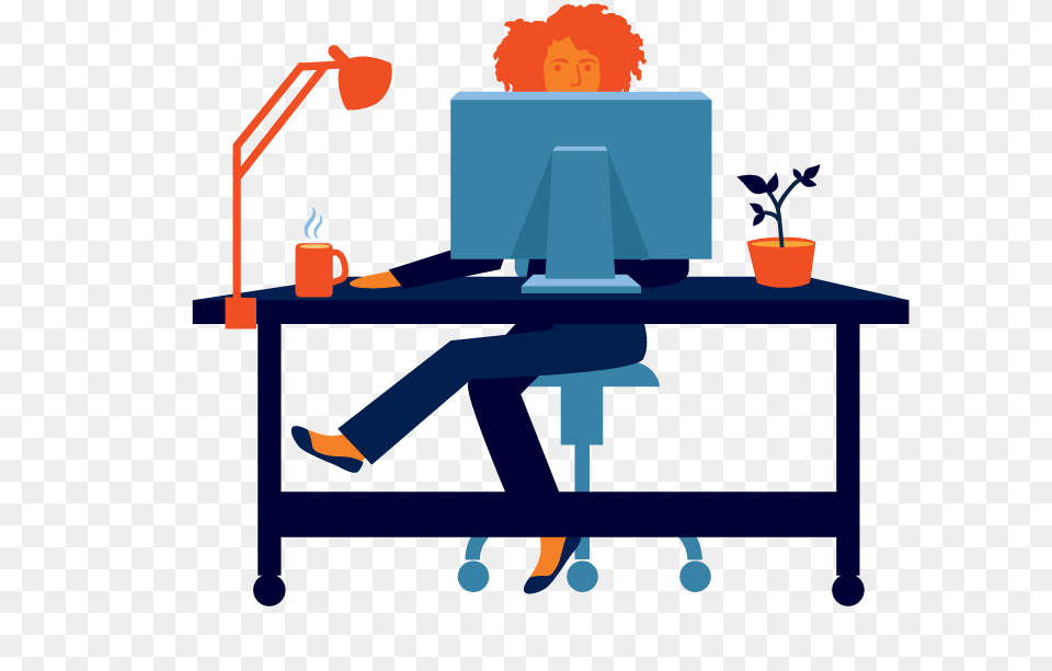 Work, Computer, Pc, Table, Furniture Png Image