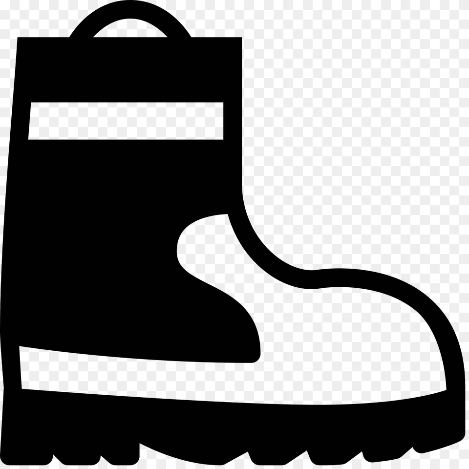 Work Boot Filled Icon, Gray Free Png Download
