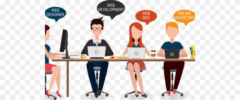 Work Environment Digital Marketing Team Work, Person, People, Baby, Pc Png