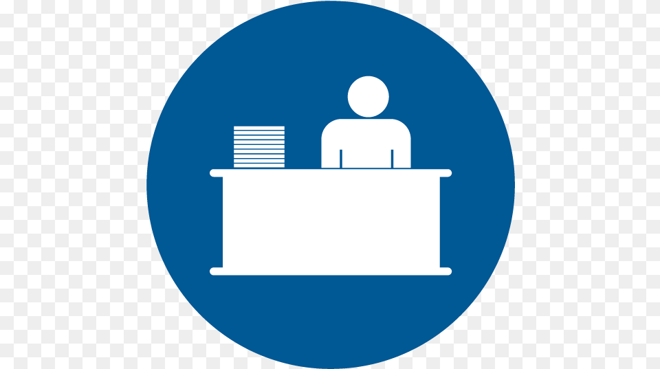 Work Experience Symbol Blue, Furniture, People, Person, Table Free Png