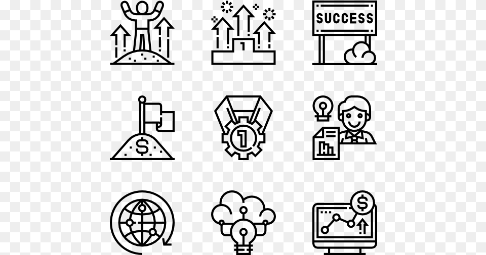 Work Icons, Gray Free Png Download