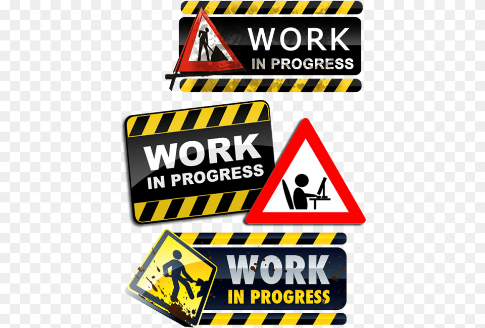 Work In Progress Logo, Sign, Symbol, Clapperboard, Advertisement Free Transparent Png