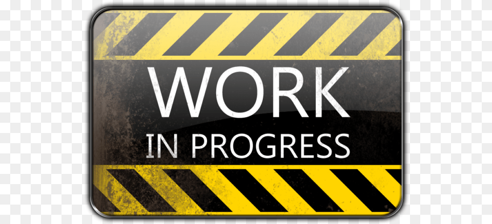 Work In Progress Logo, Fence, Road Sign, Sign, Symbol Png Image