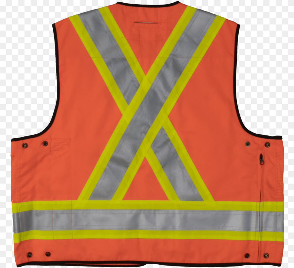 Work King Safety By Tough Duck Mens Surveyor Safety Vest, Clothing, Lifejacket, Flag Png