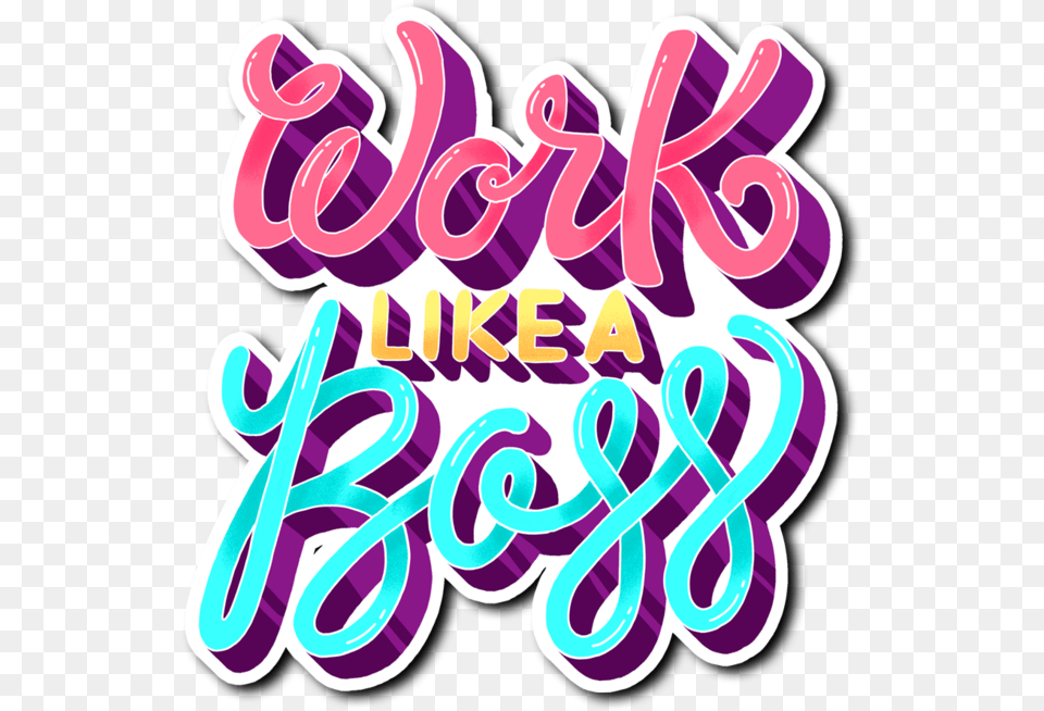 Work Like A Boss Sticker, Dynamite, Weapon, Art, Text Png