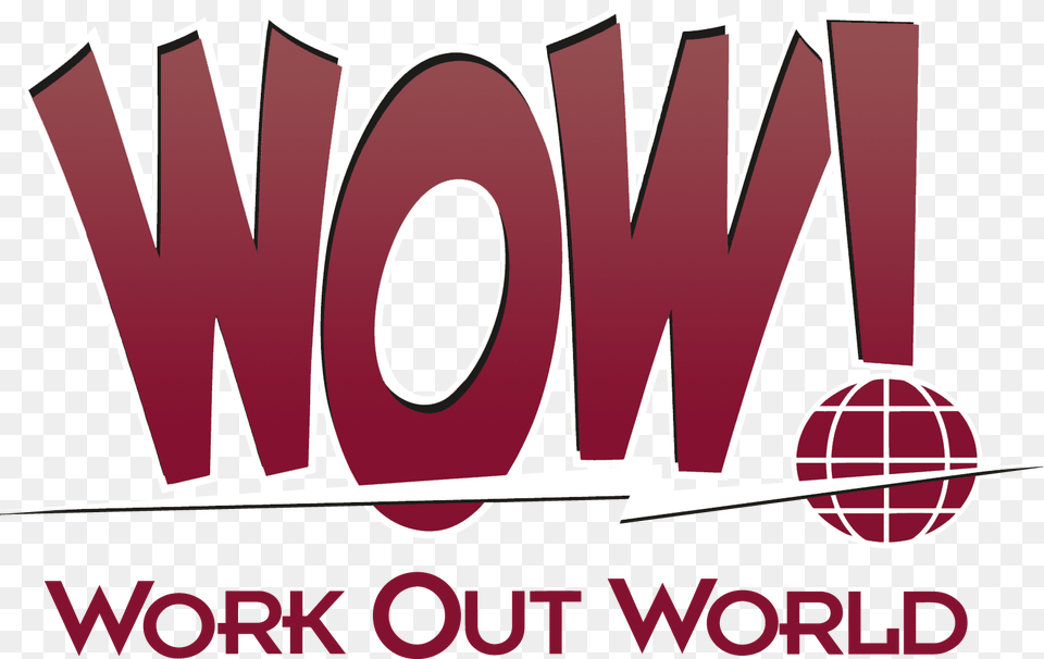 Work Out World, Logo, Maroon Free Png