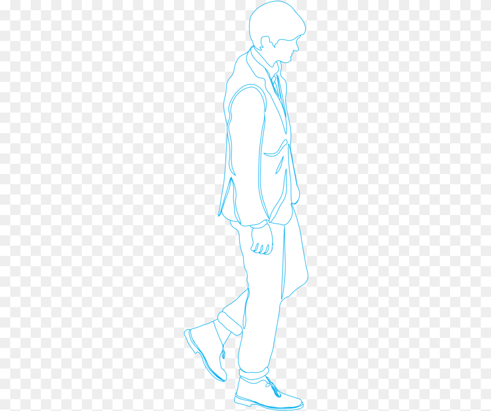 Work Person Walking Wireframe, Man, Male, Adult, Long Sleeve Free Transparent Png