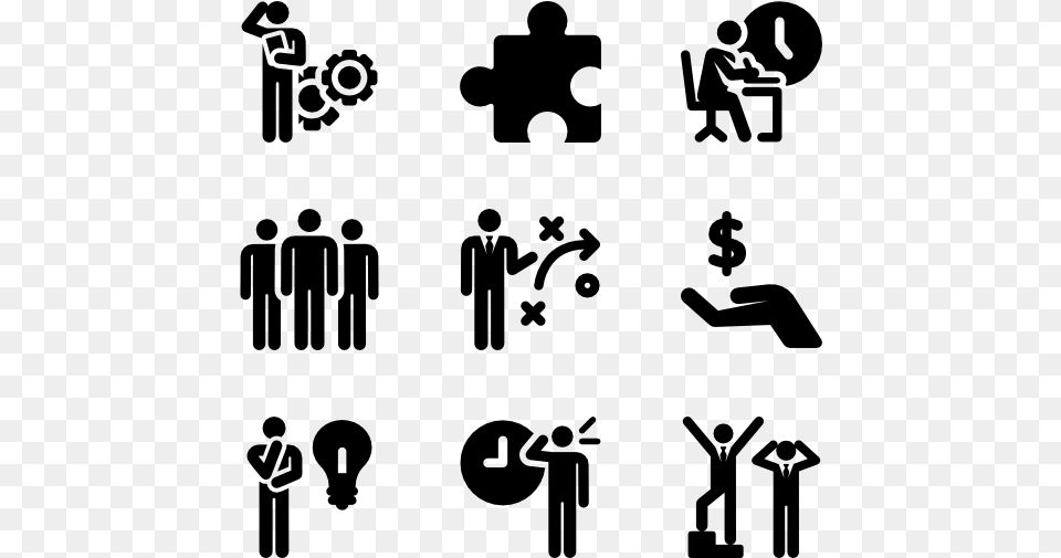 Work Productivity Human Pictograms Skills Icon For Cv, Gray Png Image