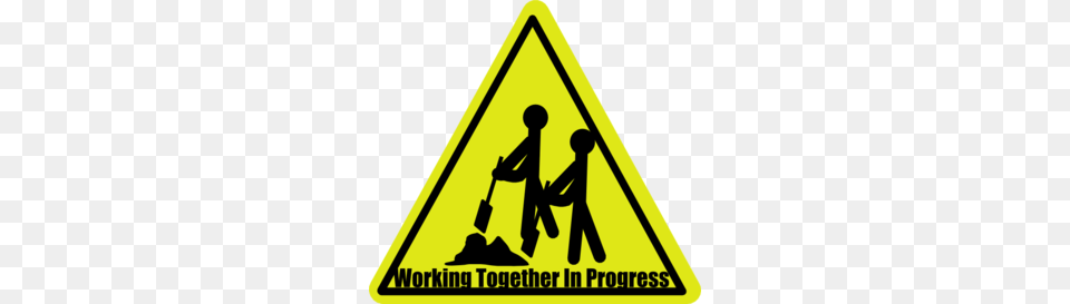 Work Together In Progress Clip Art, Sign, Symbol, Road Sign Png Image