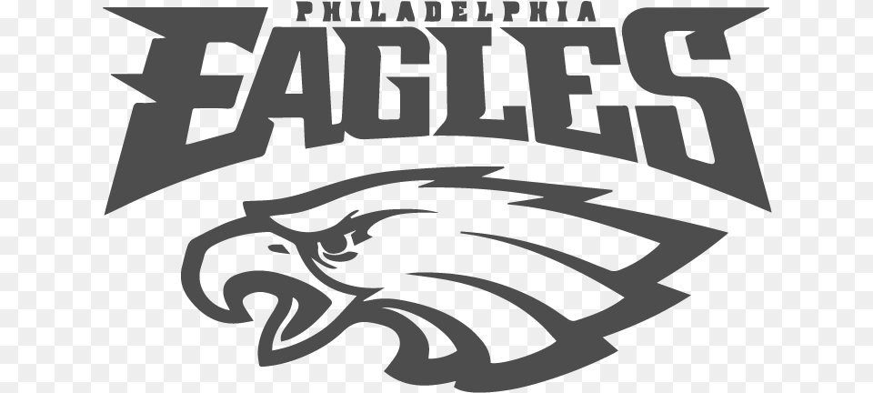 Work With The Eagles Organization To Further Develop Philadelphia Eagles Logo Black And White, Bulldozer, Machine, Electronics, Hardware Png