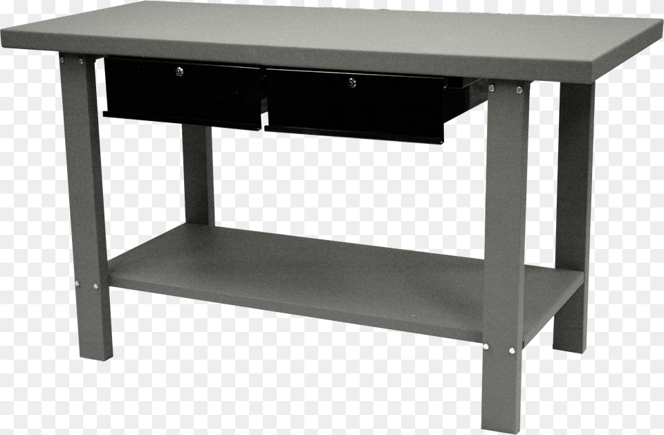 Workbench Transparent Workbench With 2 Drawers, Desk, Furniture, Table Free Png