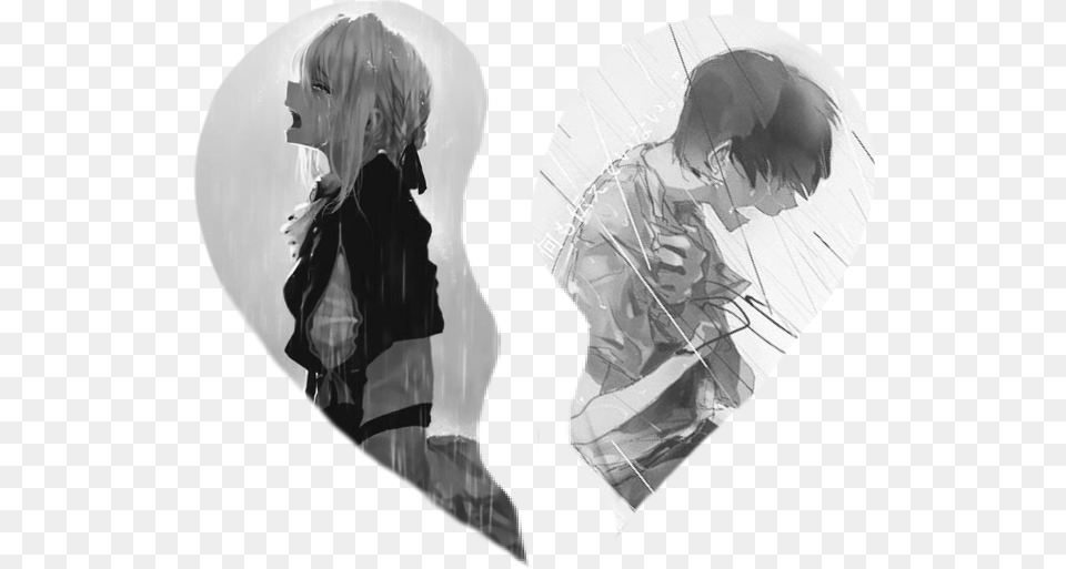 Worked So Much On It Xd Broken Pieces Of Love Love Depressed Anime Girl, Book, Comics, Publication, Adult Free Png Download