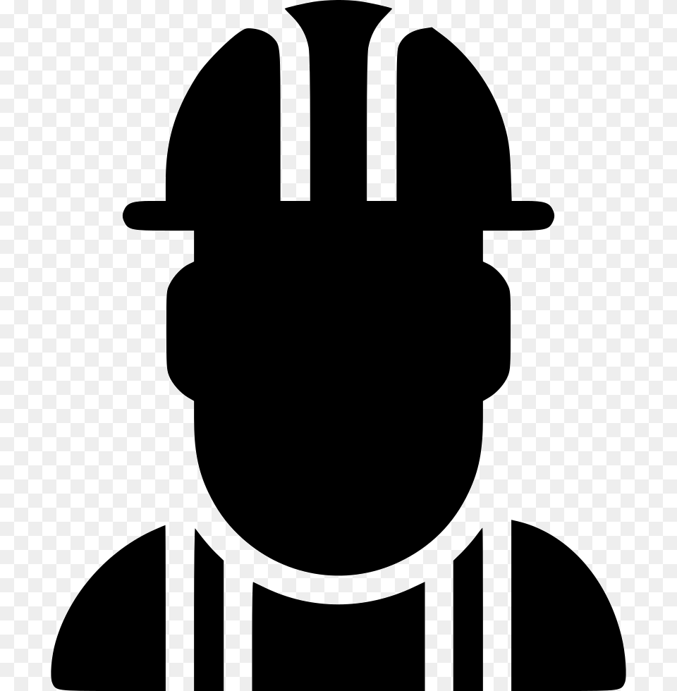 Worker Icon Stencil, Person, Cutlery, Silhouette Free Png Download