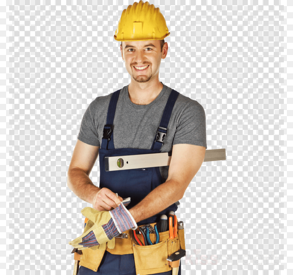 Worker With Tool Clipart Laborer Construction Worker, Person, Helmet, Hardhat, Clothing Free Transparent Png