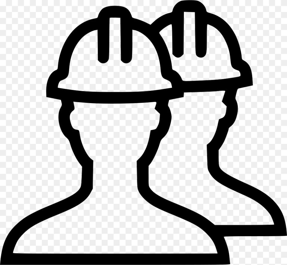Workers Contacts Icon White, Cutlery, Stencil, Clothing, Hardhat Png