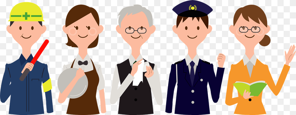 Workers Group Of Different Professions Clipart, Woman, Female, Man, Male Free Png Download